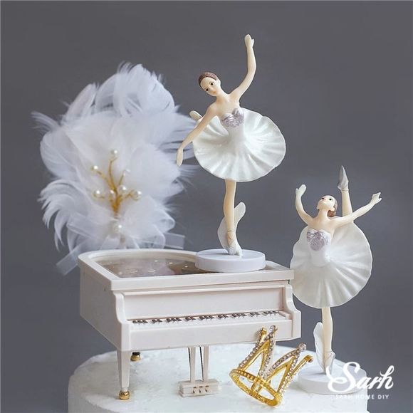 Accessories - 3 piece Ballet Girls Decoration Cake Topper Weddin